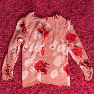 Peach Floral Blouse